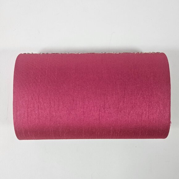 Fabindia Silk Embroidered Clutch Pink Color Including Chain New With Tags - Picture 3 of 13